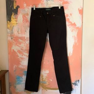 Black sateen jeans